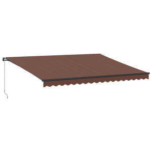 vidaXL Manual Retractable Awning Brown 450x350 cm