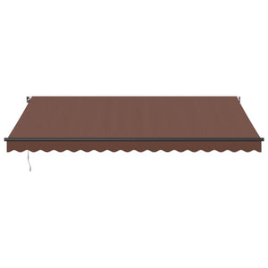 vidaXL Manual Retractable Awning Brown 450x350 cm