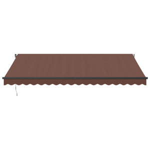 vidaXL Manual Retractable Awning with LEDs Brown 450x350 cm