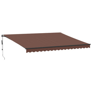 vidaXL Automatic Retractable Awning Brown 450x350 cm