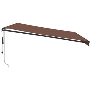 vidaXL Automatic Retractable Awning Brown 450x350 cm