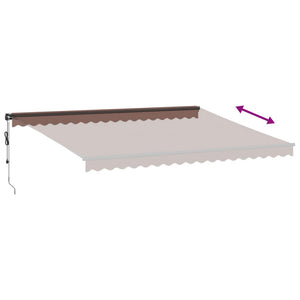 vidaXL Automatic Retractable Awning Brown 450x350 cm