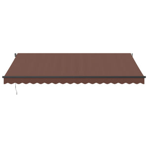 vidaXL Automatic Retractable Awning with LEDs Brown 450x350 cm