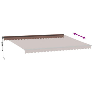 vidaXL Automatic Retractable Awning Brown 500x350 cm