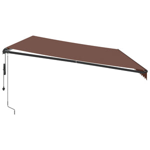 vidaXL Automatic Retractable Awning Brown 600x350 cm