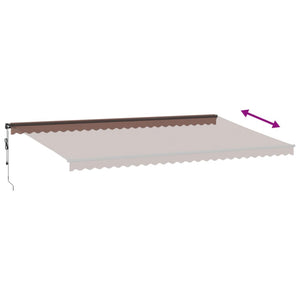 vidaXL Automatic Retractable Awning Brown 600x350 cm