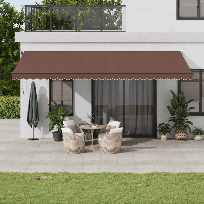 vidaXL Automatic Retractable Awning Brown 600x350 cm