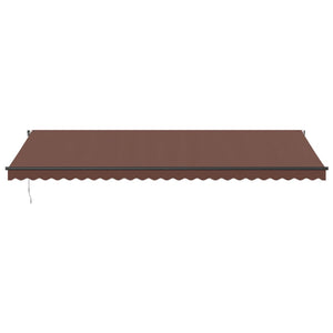 vidaXL Automatic Retractable Awning with LEDs Brown 600x350 cm