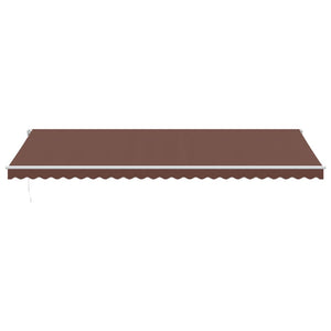 vidaXL Manual Retractable Awning Brown 600x300 cm