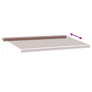 vidaXL Manual Retractable Awning Brown 600x300 cm