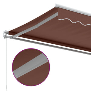 vidaXL Manual Retractable Awning Brown 600x300 cm