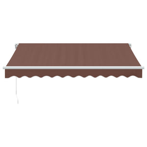 vidaXL Manual Retractable Awning Brown 300x250 cm