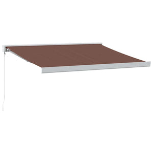 vidaXL Manual Retractable Awning Brown 300x250 cm