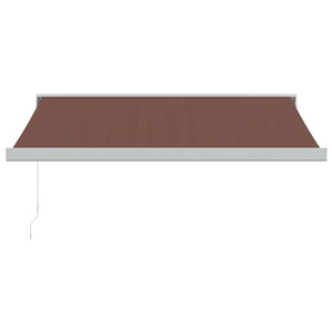 vidaXL Manual Retractable Awning Brown 300x250 cm