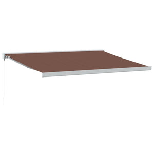 vidaXL Manual Retractable Awning Brown 450x300 cm