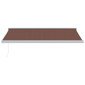 vidaXL Manual Retractable Awning Brown 450x300 cm