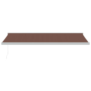 vidaXL Manual Retractable Awning Brown 500x300 cm