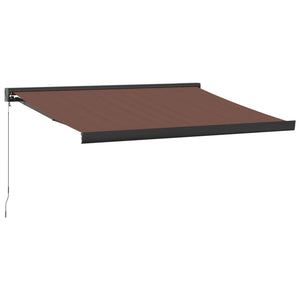 vidaXL Manual Retractable Awning Brown 350x250 cm