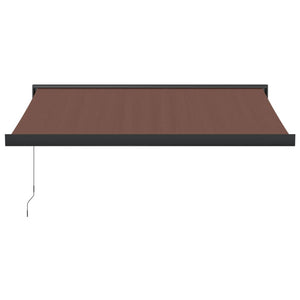 vidaXL Manual Retractable Awning Brown 350x250 cm