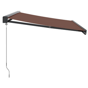 vidaXL Manual Retractable Awning Brown 350x250 cm