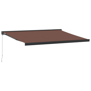 vidaXL Manual Retractable Awning Brown 400x300 cm