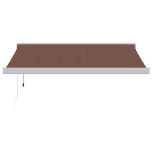 vidaXL Automatic Retractable Awning Brown 350x250 cm