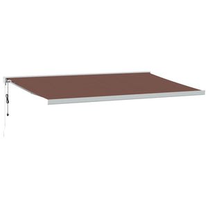 vidaXL Automatic Retractable Awning Brown 500x300 cm