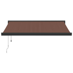 vidaXL Automatic Retractable Awning Brown 350x250 cm