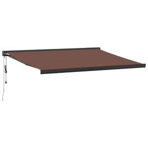 vidaXL Automatic Retractable Awning Brown 400x300 cm