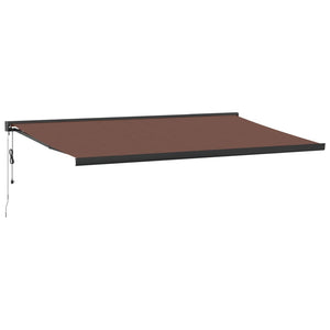 vidaXL Automatic Retractable Awning Brown 500x300 cm