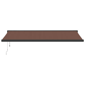 vidaXL Automatic Retractable Awning Brown 500x300 cm