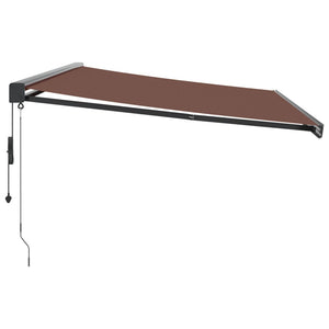 vidaXL Automatic Retractable Awning Brown 500x300 cm