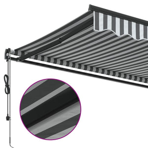 vidaXL Automatic Retractable Awning Anthracite and White 500x350 cm