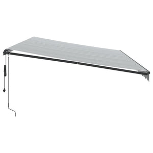 vidaXL Automatic Retractable Awning Anthracite and White 600x350 cm