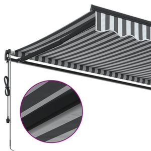 vidaXL Automatic Retractable Awning Anthracite and White 600x350 cm