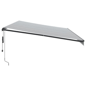 vidaXL Automatic Retractable Awning with LEDs Anthracite&White 600x350 cm