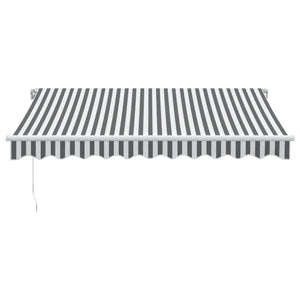 vidaXL Manual Retractable Awning Anthracite&White 300x250 cm