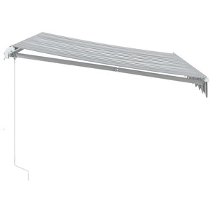 vidaXL Manual Retractable Awning Anthracite&White 300x250 cm