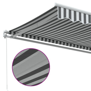 vidaXL Manual Retractable Awning Anthracite&White 300x250 cm