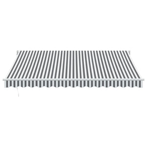 vidaXL Retractable Awning Anthracite and White 4x3 m Fabric&Aluminium