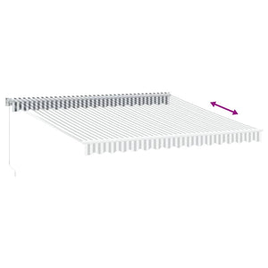 vidaXL Retractable Awning Anthracite and White 4x3 m Fabric&Aluminium