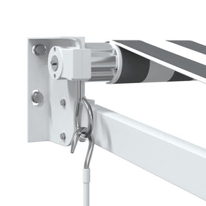 vidaXL Retractable Awning Anthracite and White 4x3 m Fabric&Aluminium
