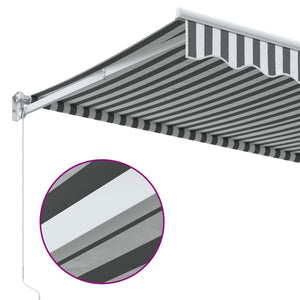 vidaXL Retractable Awning Anthracite and White 4x3 m Fabric&Aluminium