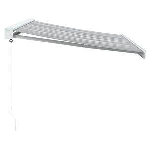 vidaXL Retractable Awning Anthracite and White 3x2.5 m Fabric&Aluminium