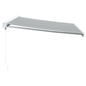 vidaXL Retractable Awning Anthracite and White 4.5x3 m Fabric&Aluminium