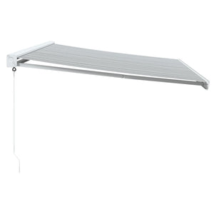 vidaXL Retractable Awning Anthracite and White 5x3 m Fabric&Aluminium