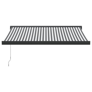 vidaXL Retractable Awning Anthracite and White 3x2.5 m Fabric&Aluminium