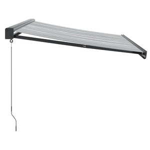 vidaXL Retractable Awning Anthracite and White 3x2.5 m Fabric&Aluminium