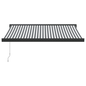 vidaXL Retractable Awning Anthracite and White 3.5x2.5 m Fabric&Aluminium