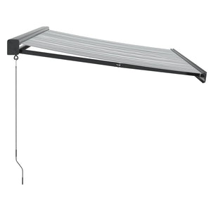 vidaXL Retractable Awning Anthracite and White 3.5x2.5 m Fabric&Aluminium